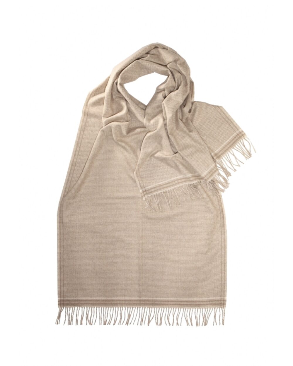 NATURAL 100% CASHMERE STOLE | GLEN PRINCE | MADE IN SCOTLAND