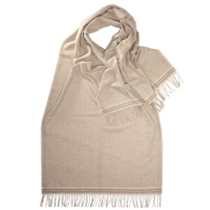 NATURAL 100% CASHMERE STOLE | GLEN PRINCE | MADE IN SCOTLAND